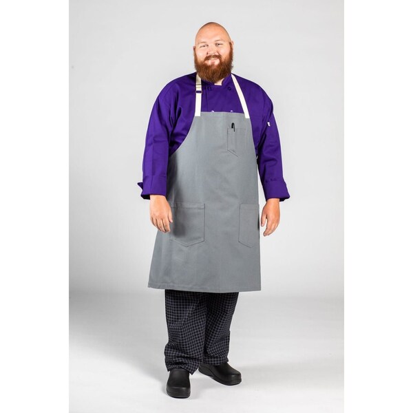 Uncommon Threads Vibe Bib Gray Canvas Natural Webbing 3115-C17W4 - main